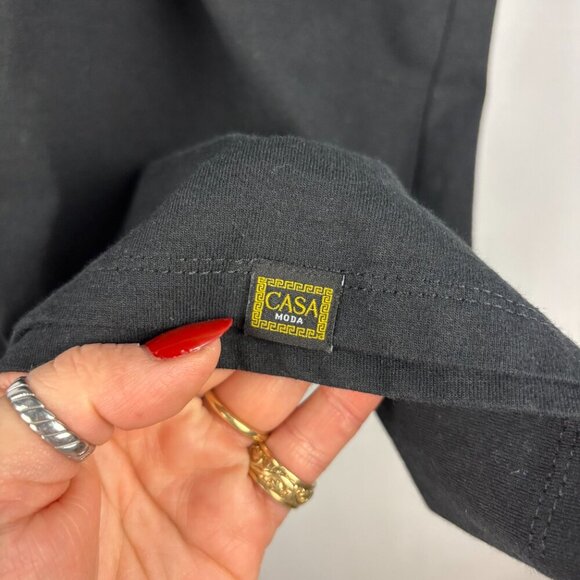 Casa Moda Couture Black Graphic T-Shirt - Picture 2 of 9